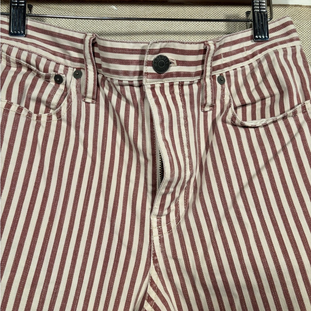 High Rise Boyfriend Jeans Madewell Red Stripe Size 26 - Picture 3 of 6